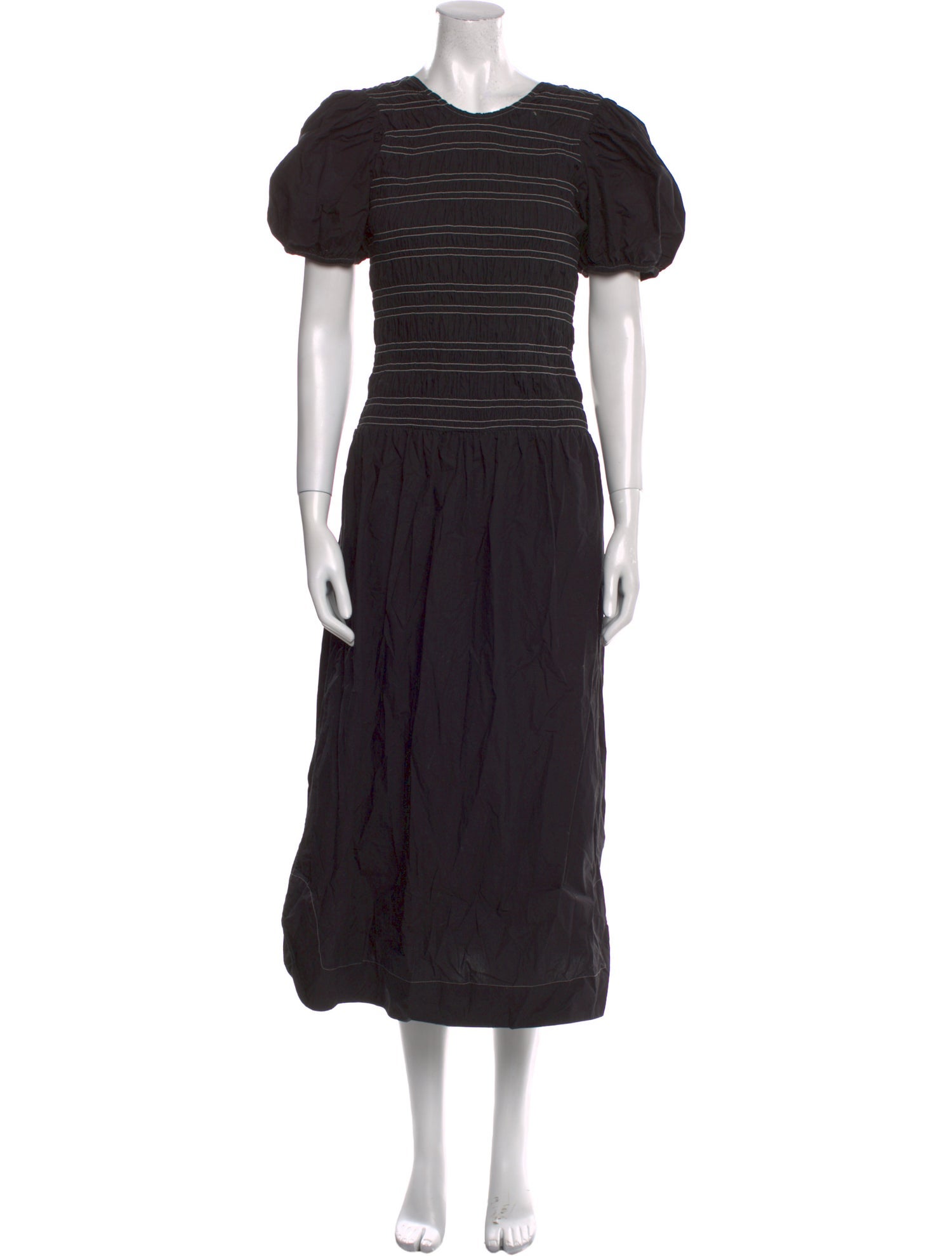 Ganni Crew Neck Long Dress