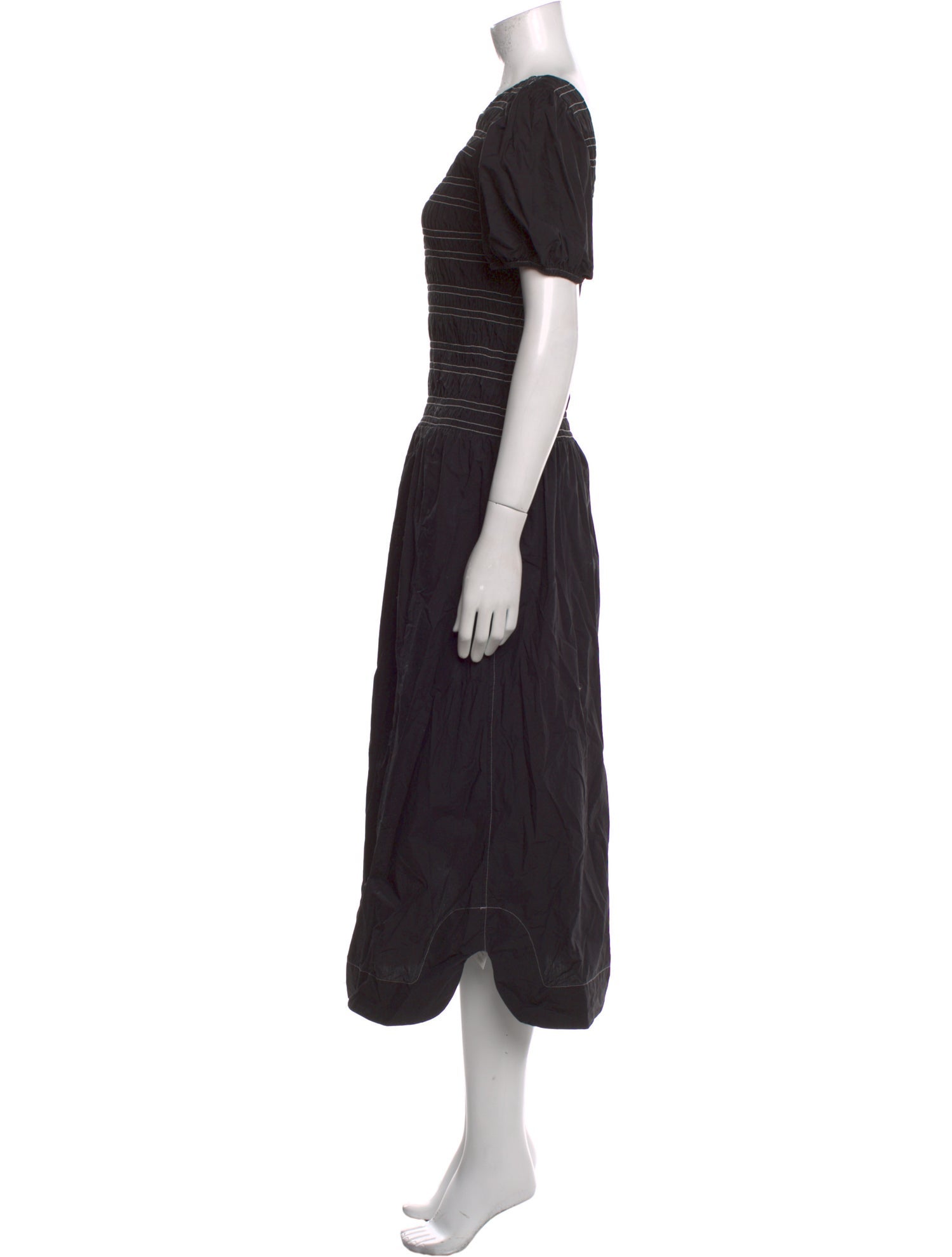 Ganni Crew Neck Long Dress