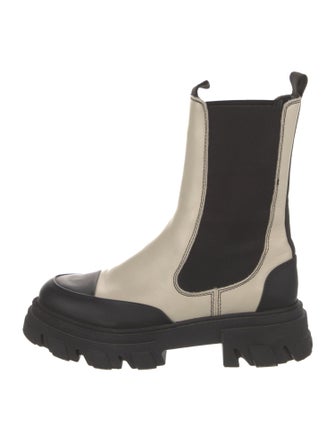 Ganni Leather Chelsea Boots