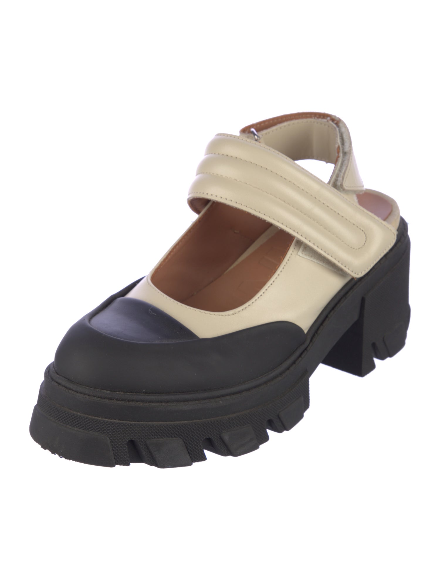 Ganni Leather Slingback Pumps