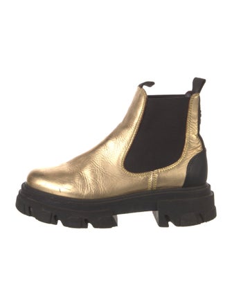 Ganni Leather Chelsea Boots