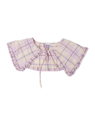 Ganni Silk Striped Scarf