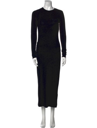 Ganni Crew Neck Midi Length Dress
