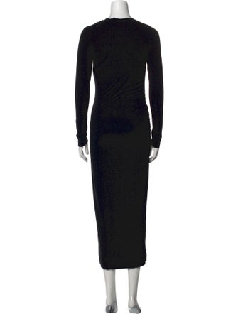 Ganni Crew Neck Midi Length Dress