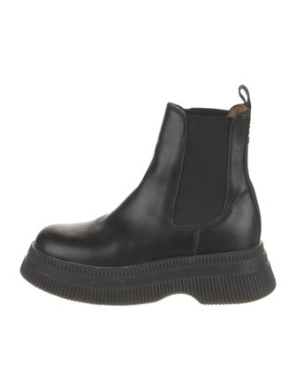 Ganni Leather Chelsea Boots