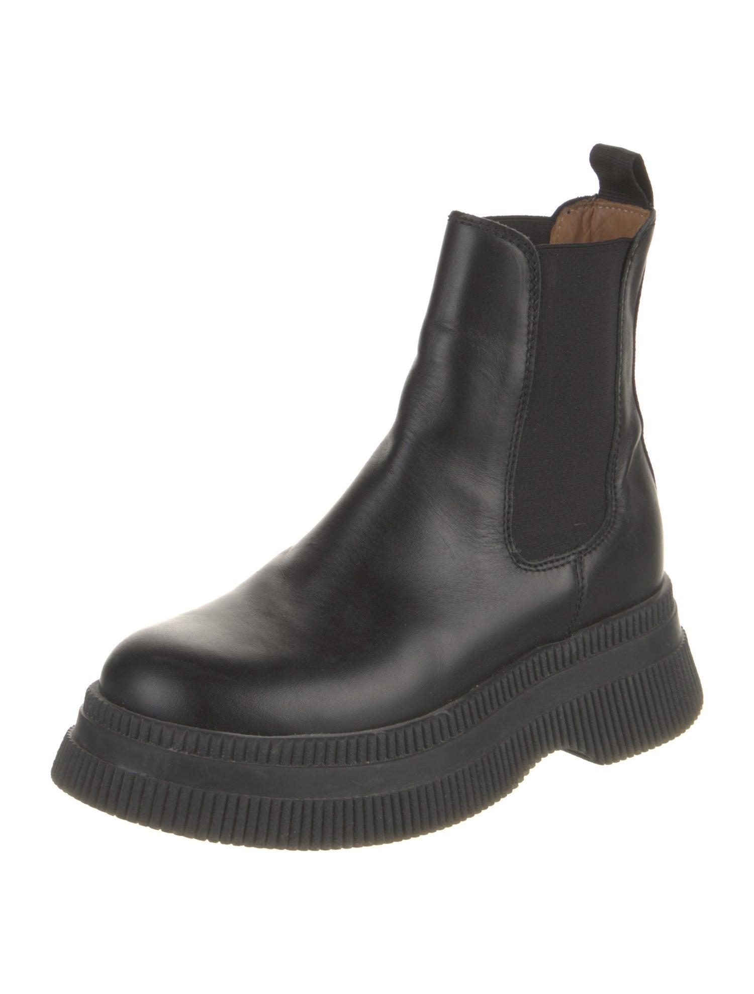 Ganni Leather Chelsea Boots