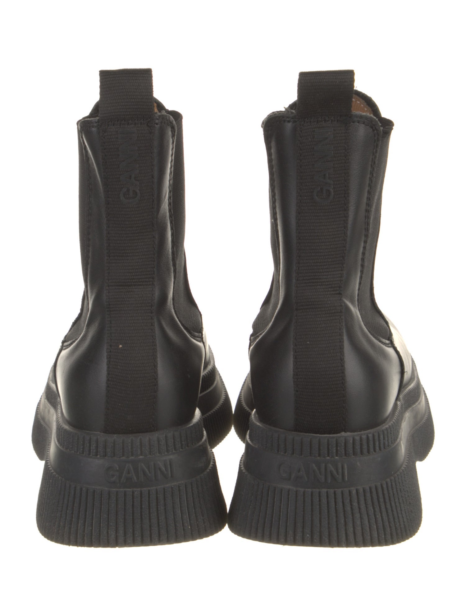 Ganni Leather Chelsea Boots