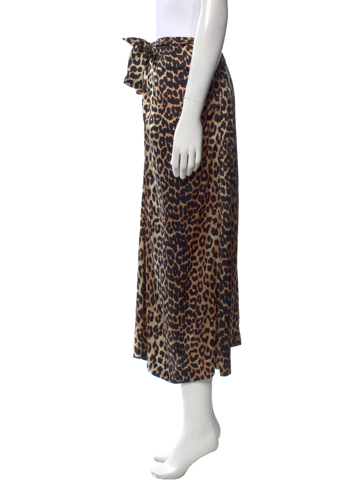 Ganni Silk Midi Length Skirt