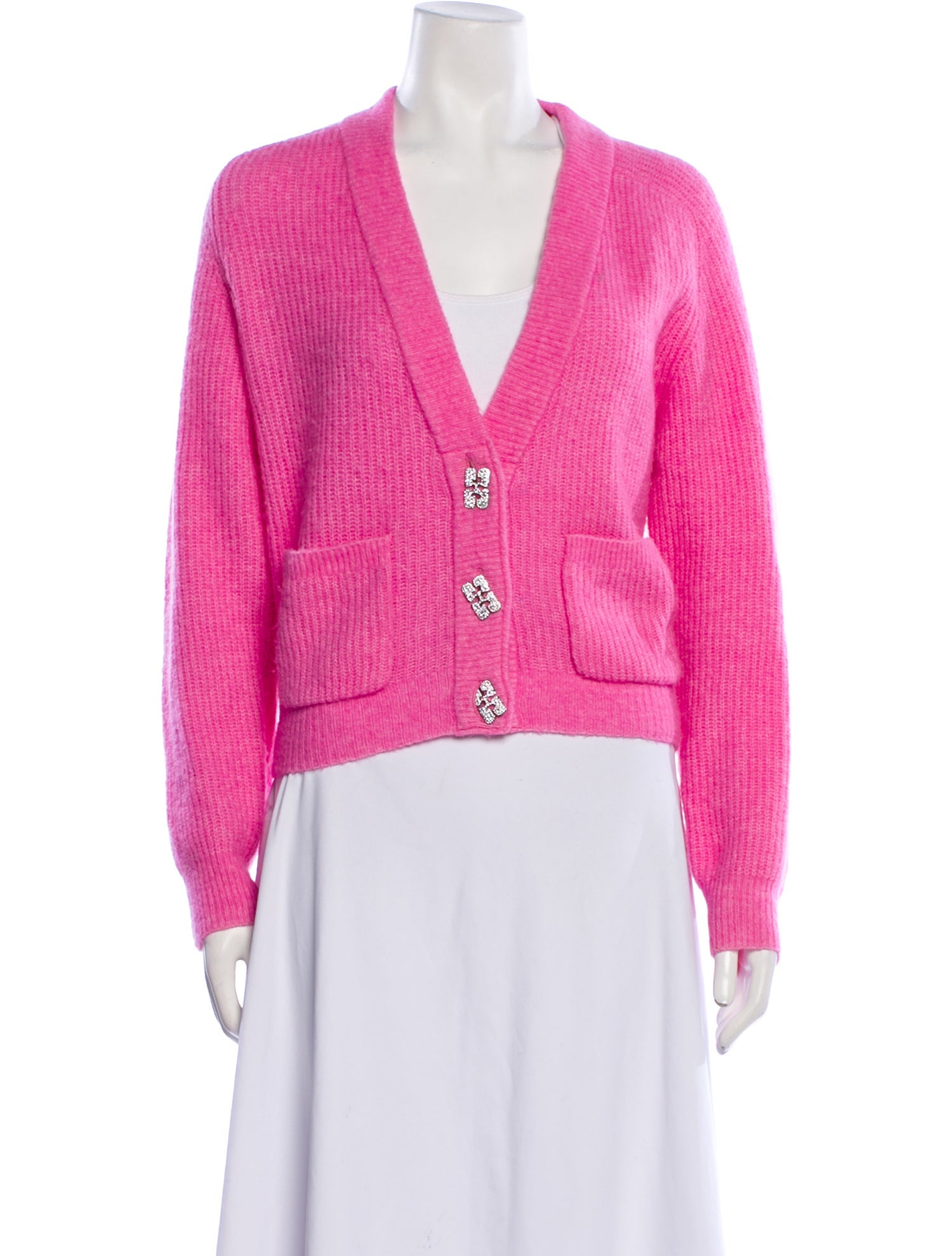 Ganni Alpaca V-Neck Sweater