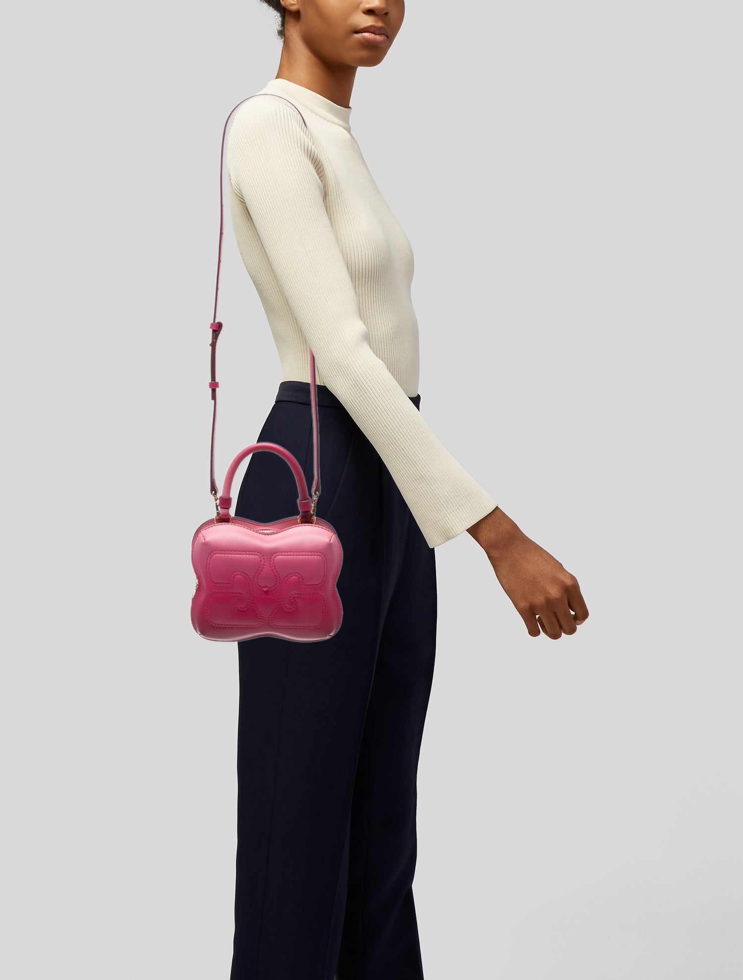 Ganni Leather Shoulder Bag