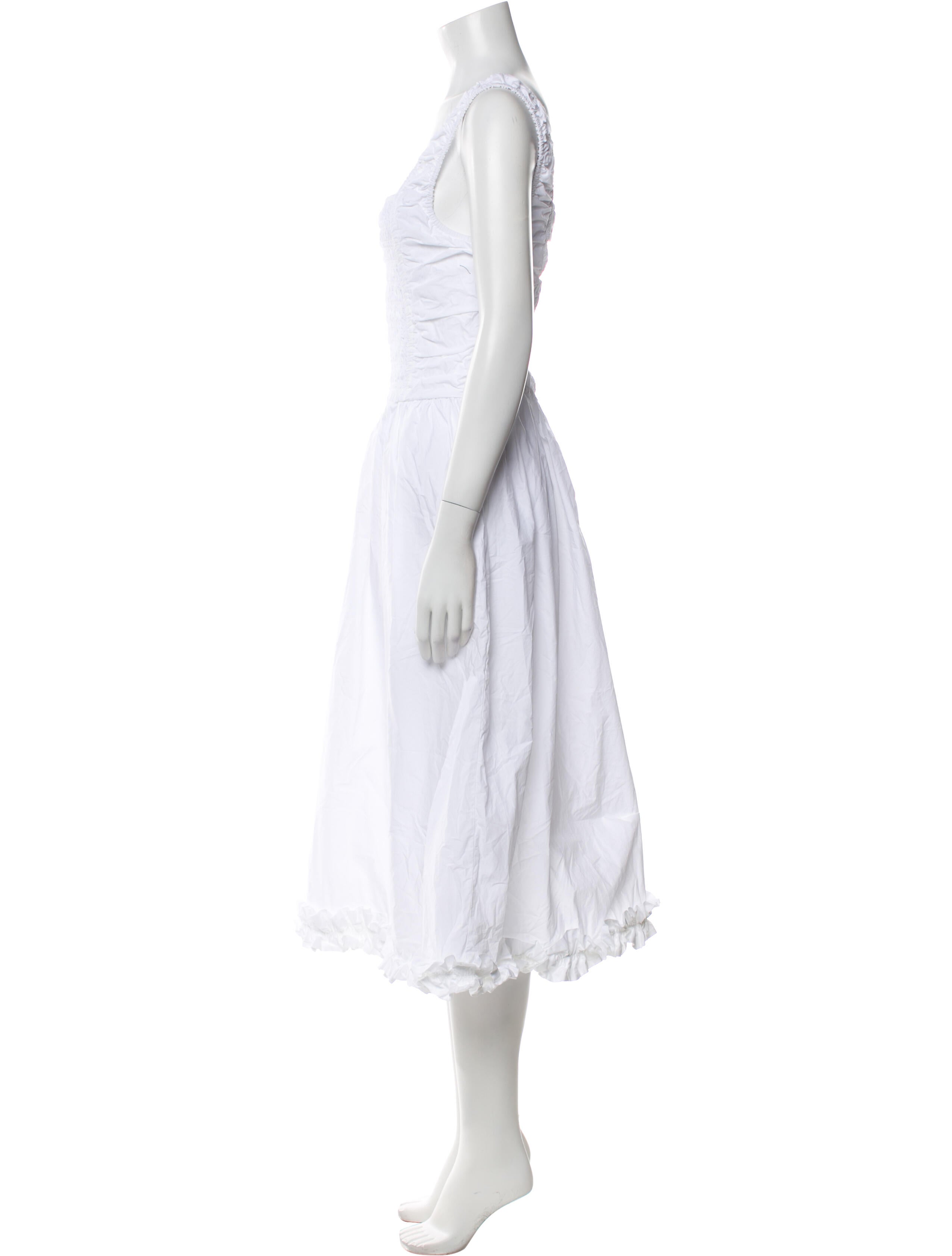 Ganni Square Neckline Midi Length Dress