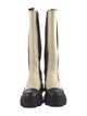 Ganni Leather Colorblock Pattern Boots