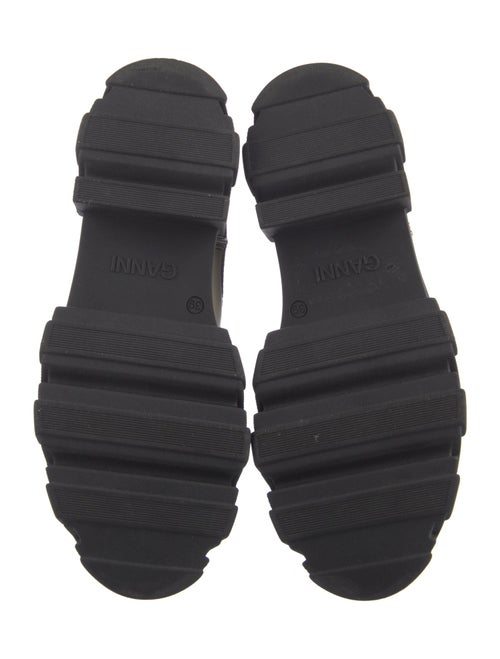 Ganni Leather Colorblock Pattern Boots