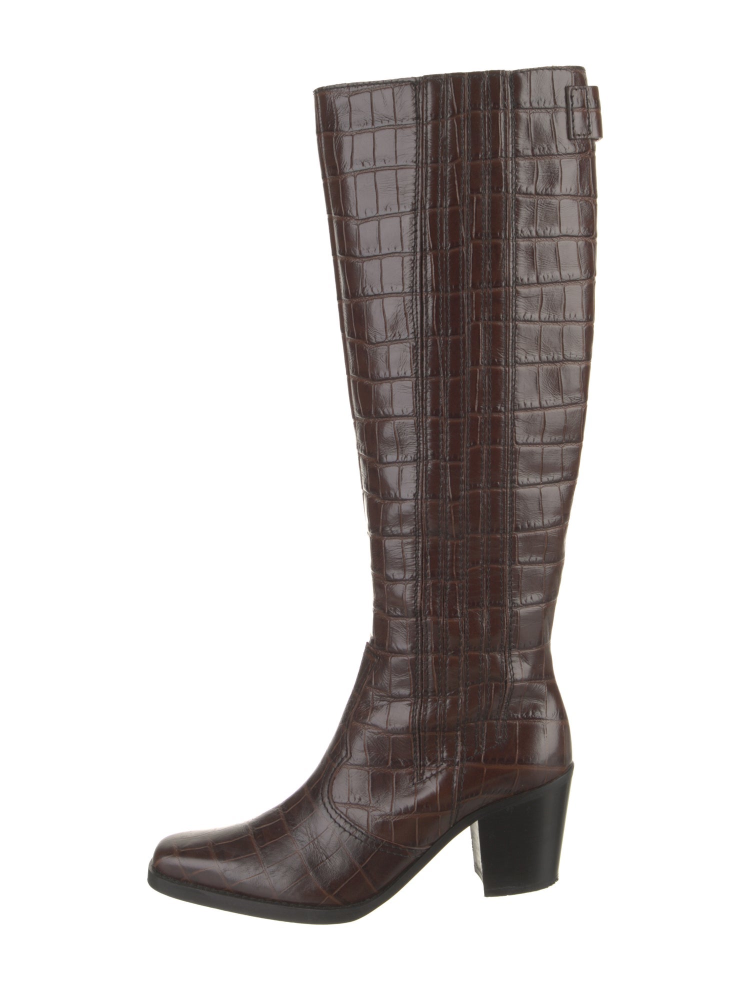 Ganni Leather Riding Boots