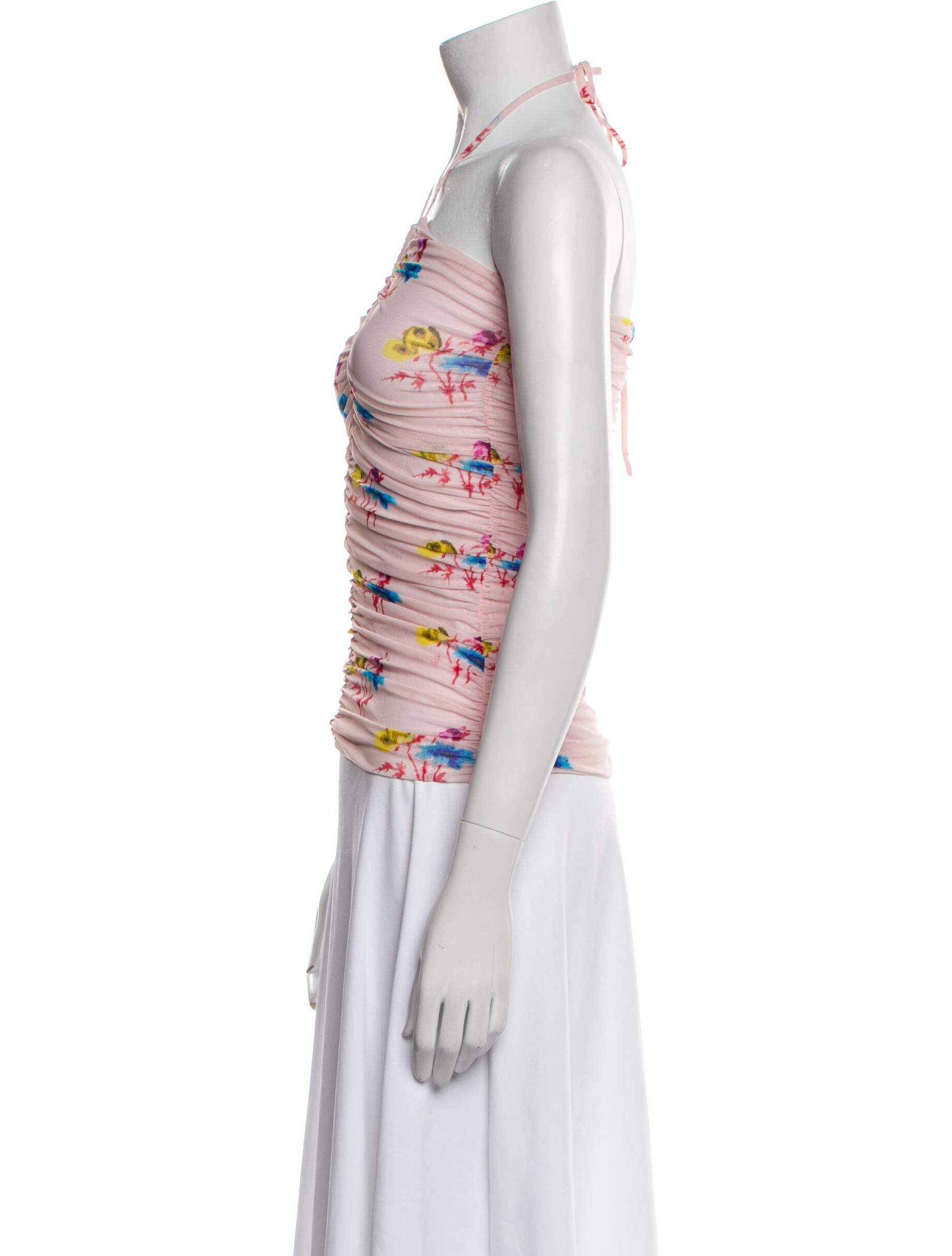 Ganni Printed Halterneck Top