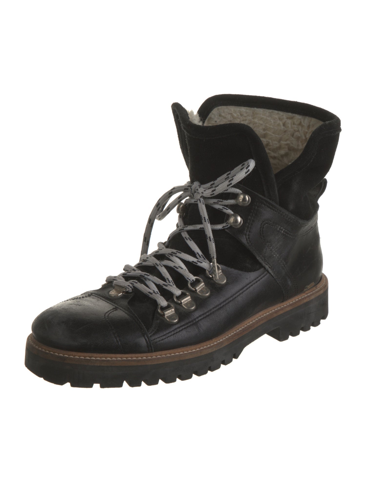 Ganni Leather Combat Boots