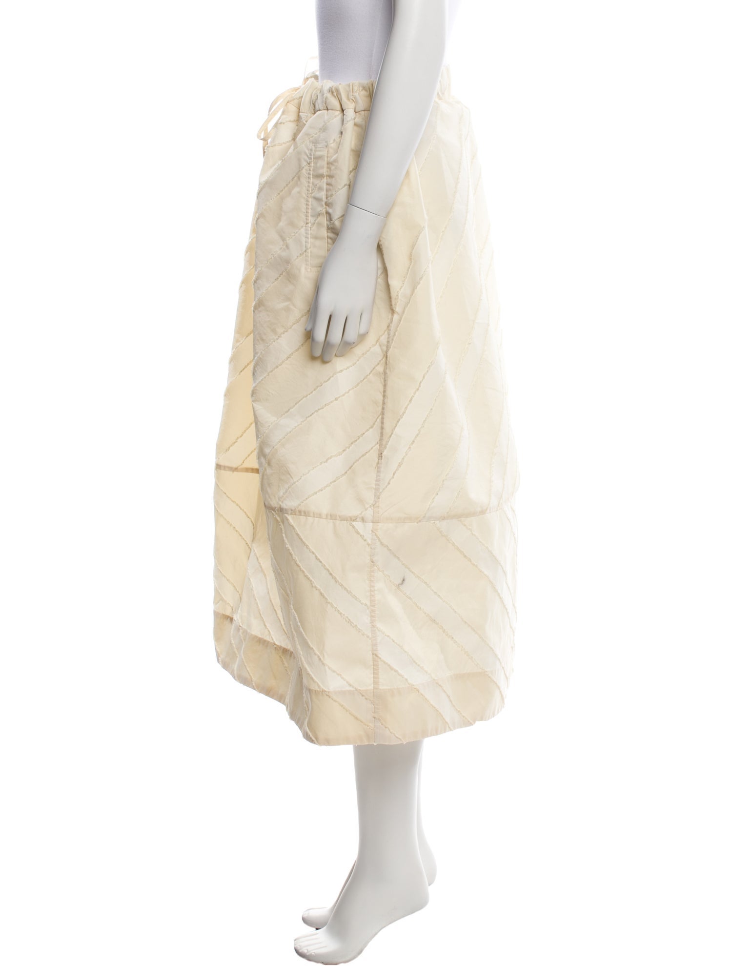 Ganni Embroidered Accent Midi Length Skirt