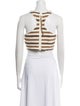 Ganni Striped Square Neckline Crop Top