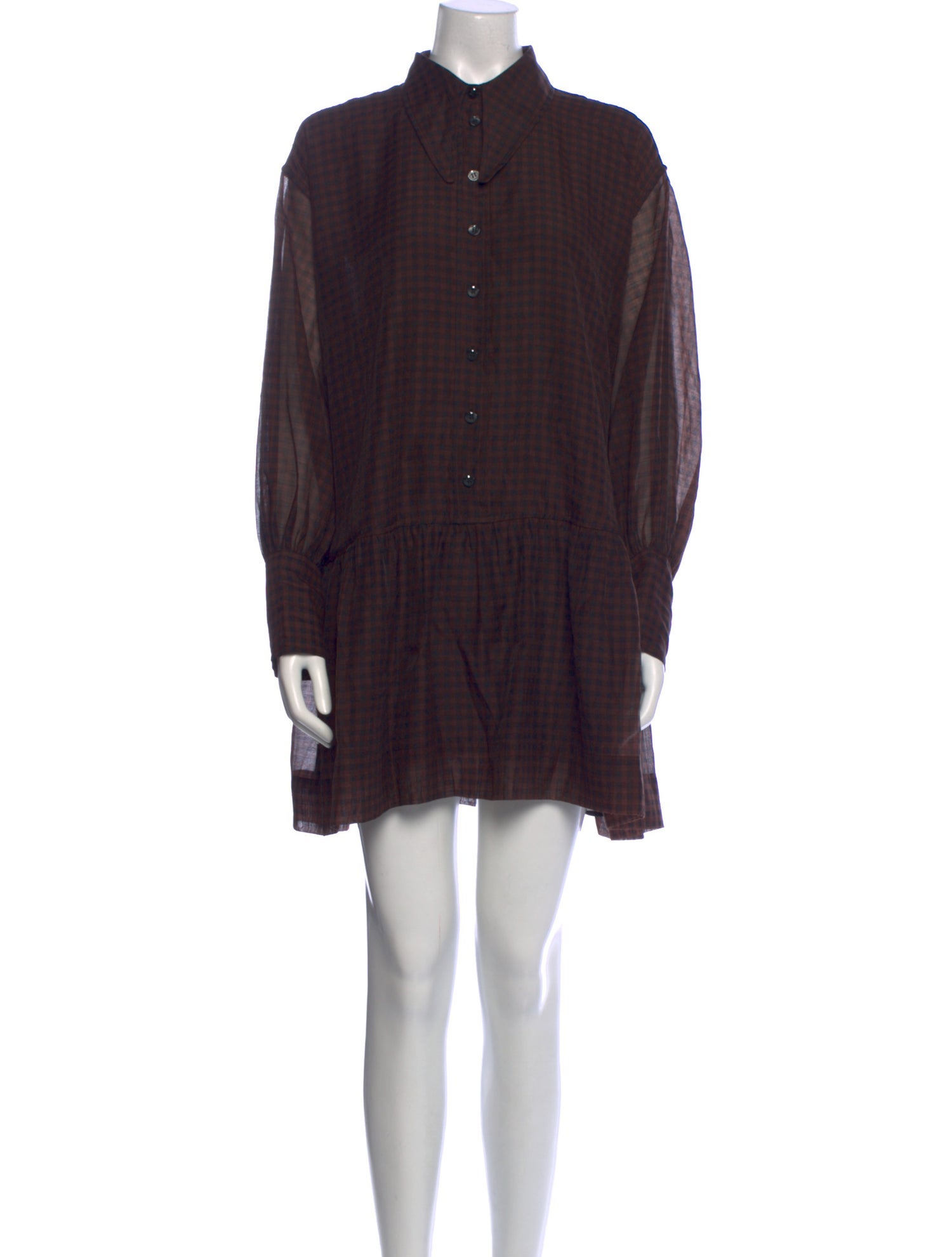 Ganni Mock Neck Mini Dress