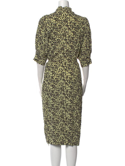 Ganni Floral Print Midi Length Dress
