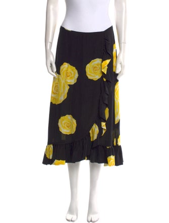 Ganni Silk Midi Length Skirt