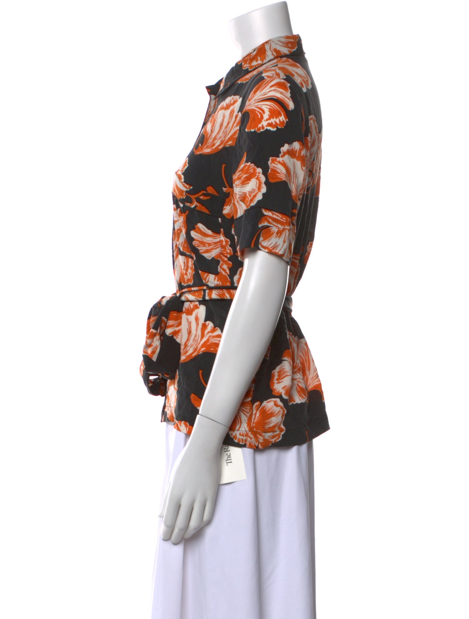 Ganni Silk Floral Print Blouse