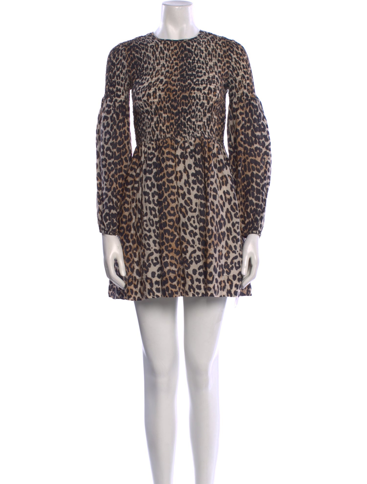 Ganni Animal Print Mini Dress