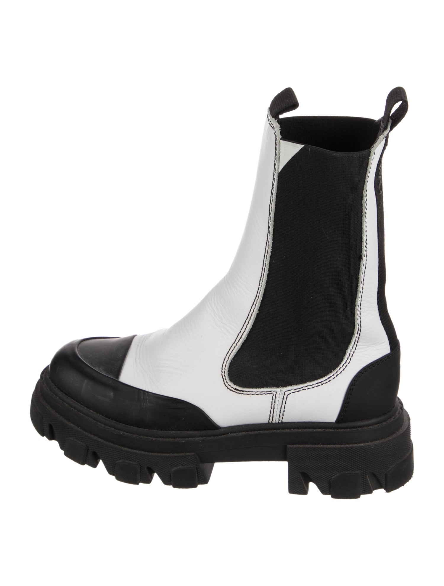 Ganni Leather Chelsea Boots