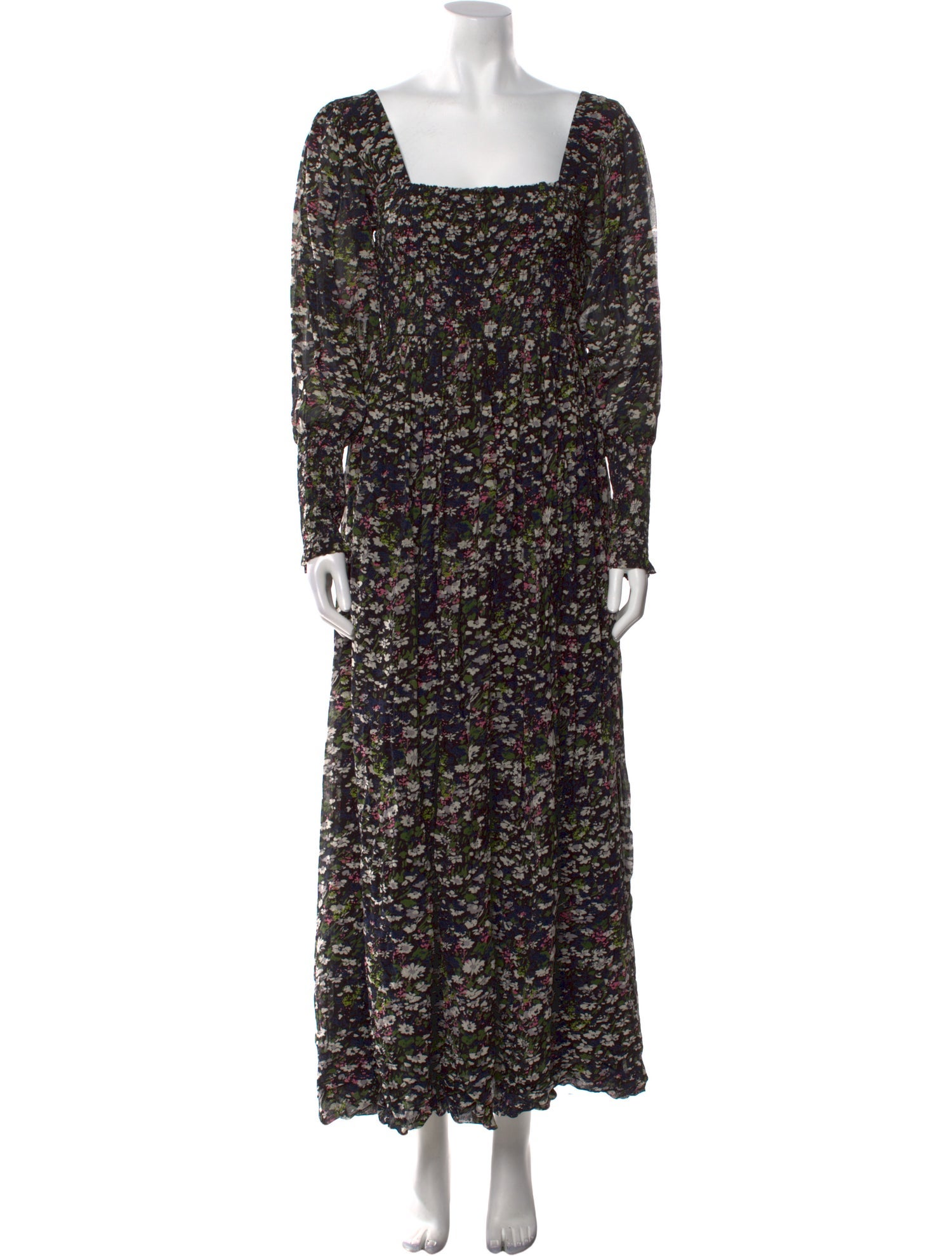 Ganni Floral Print Long Dress