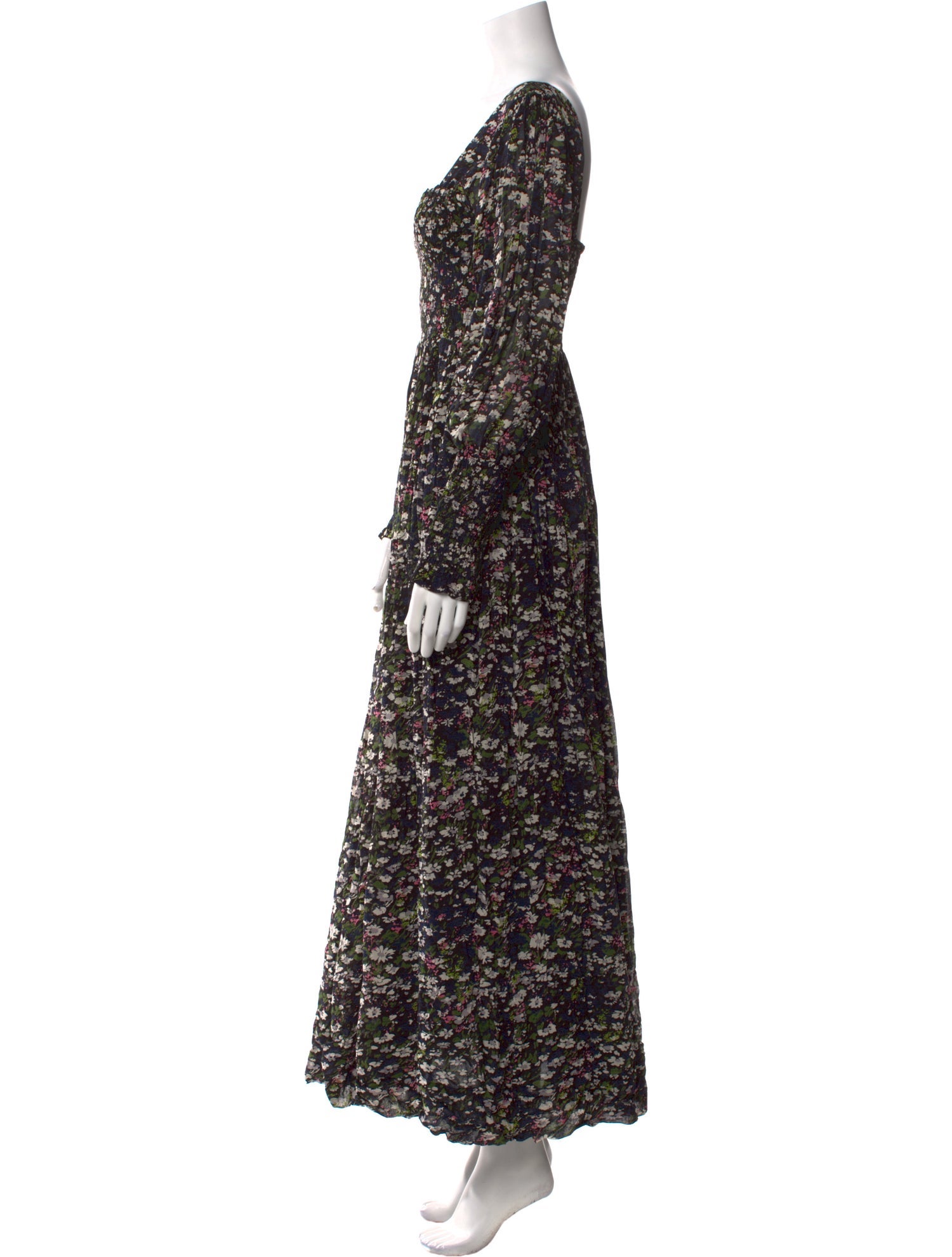Ganni Floral Print Long Dress