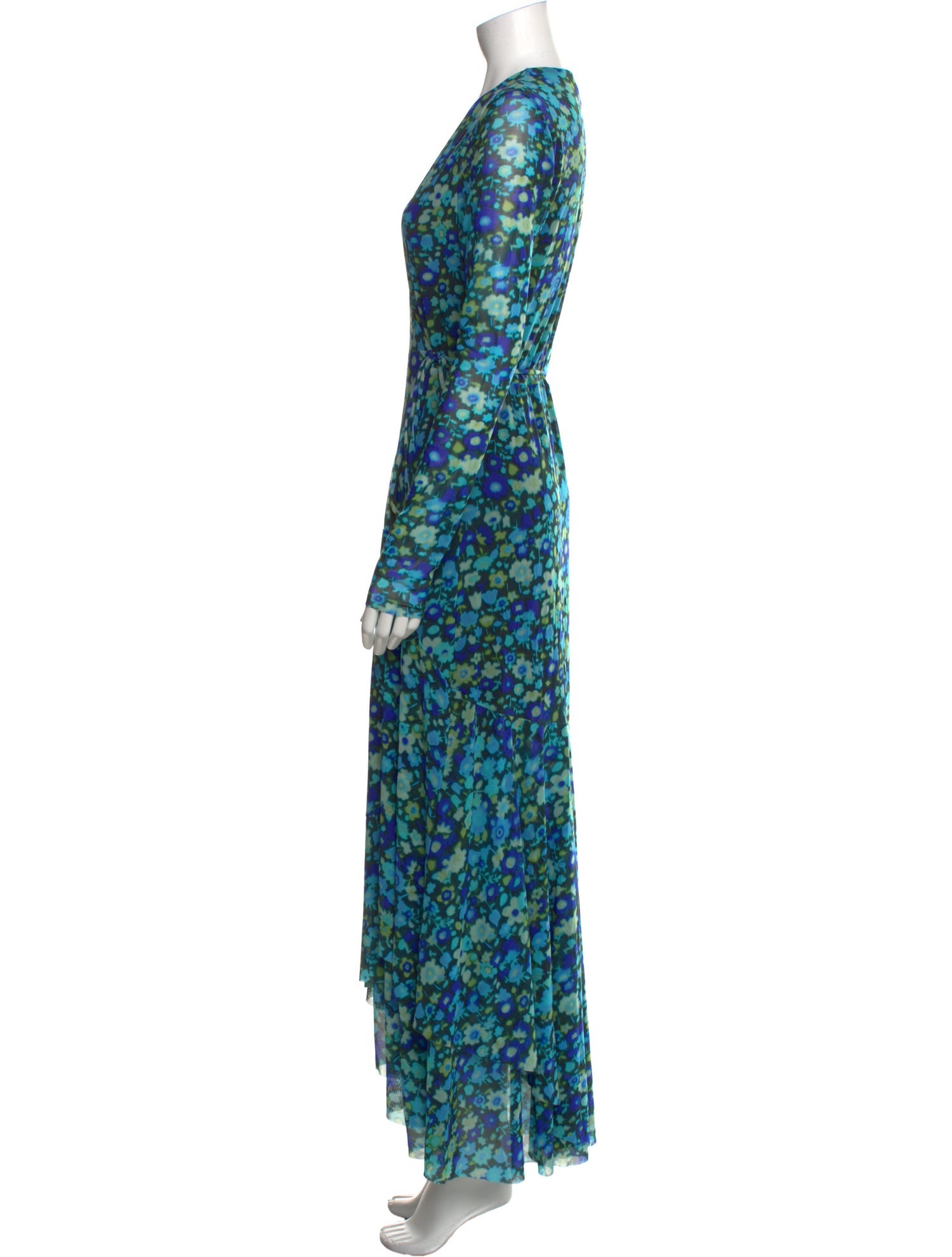 Ganni Floral Print Long Dress