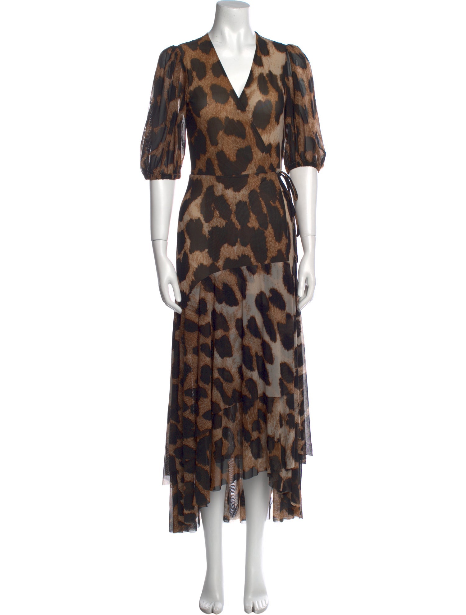 Ganni Animal Print Long Dress w/ Tags