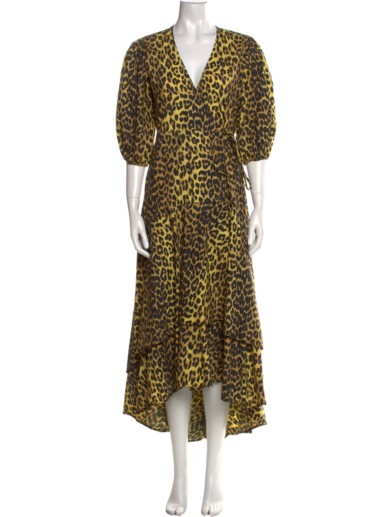 Ganni Animal Print Long Dress