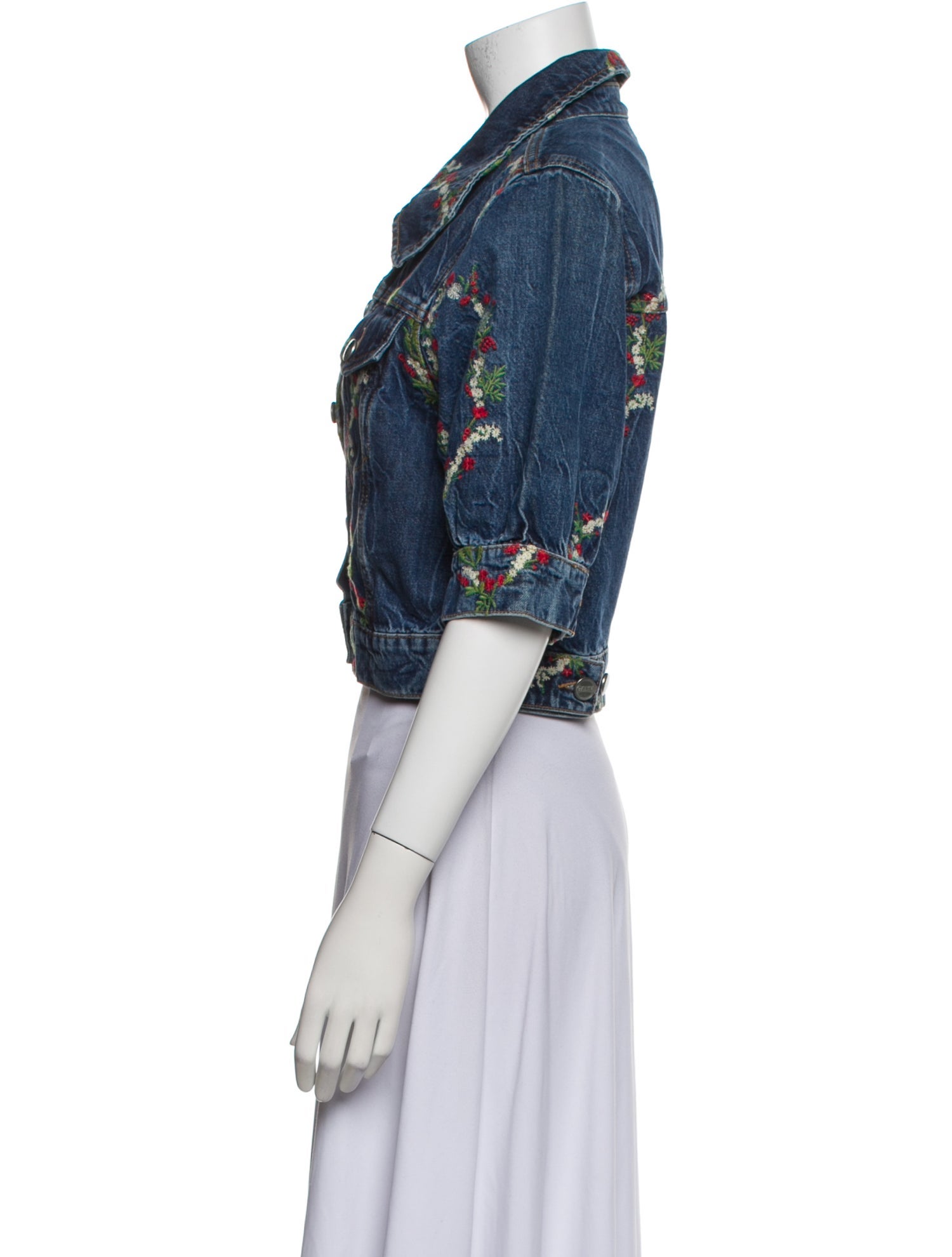 Ganni Printed Denim Jacket
