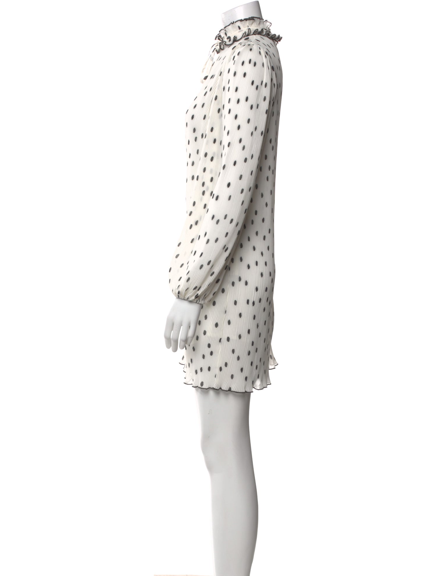 Ganni Polka Dot Print Knee-Length Dress