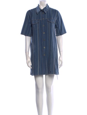 Ganni Striped Mini Dress