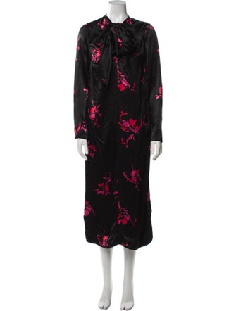 Ganni Floral Print Long Dress