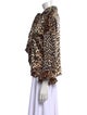 Ganni Silk Animal Print Button-Up Top