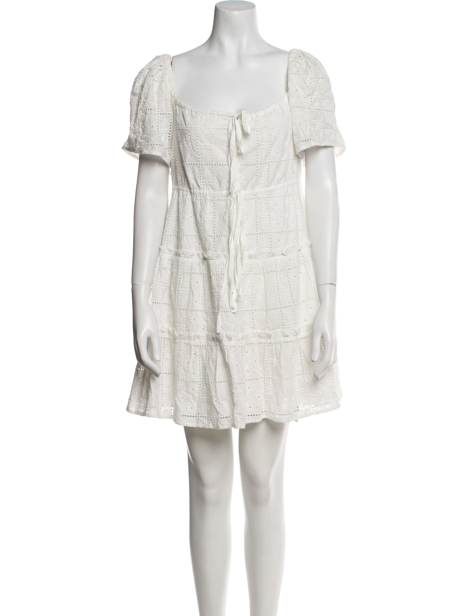 Ganni Square Neckline Mini Dress