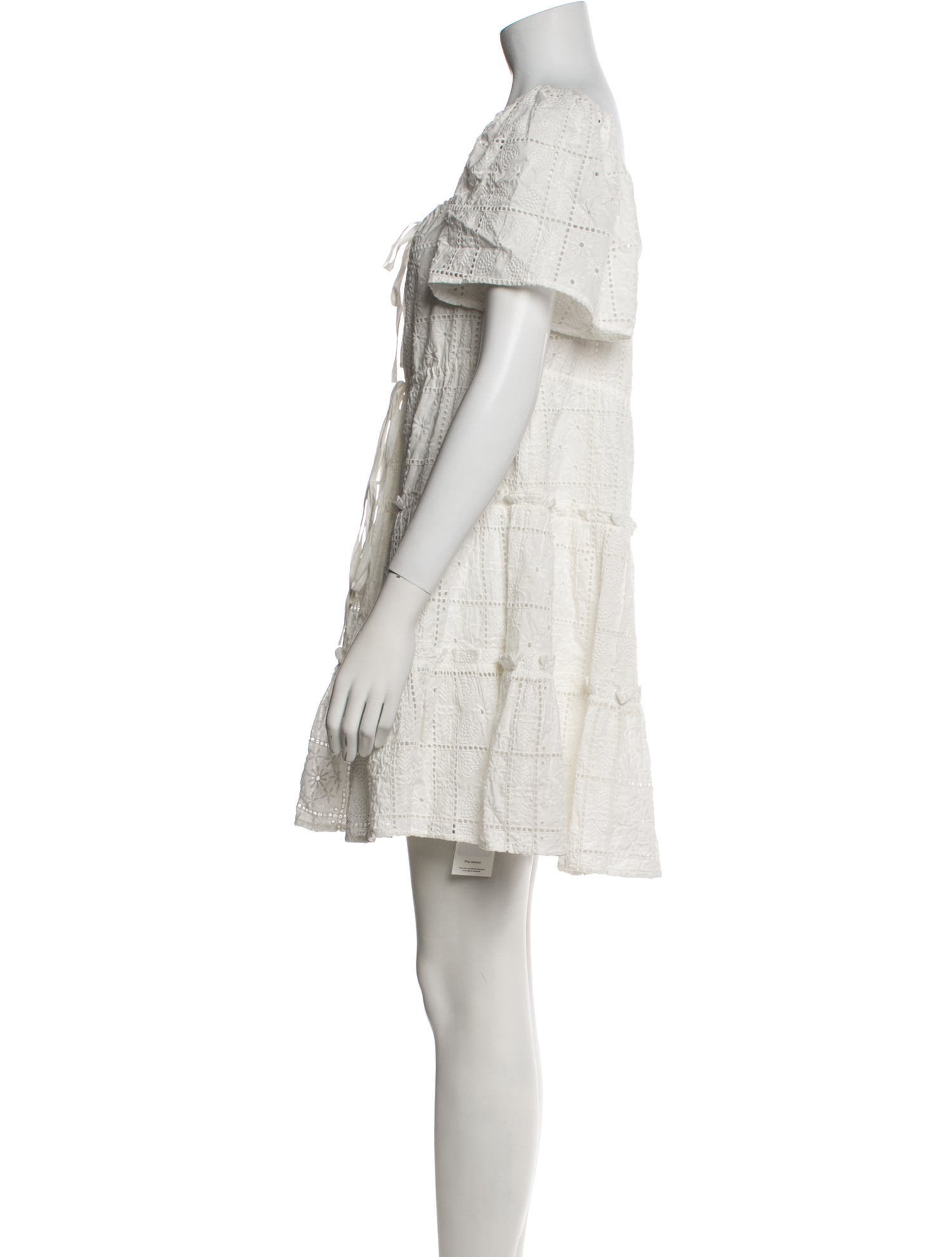 Ganni Square Neckline Mini Dress