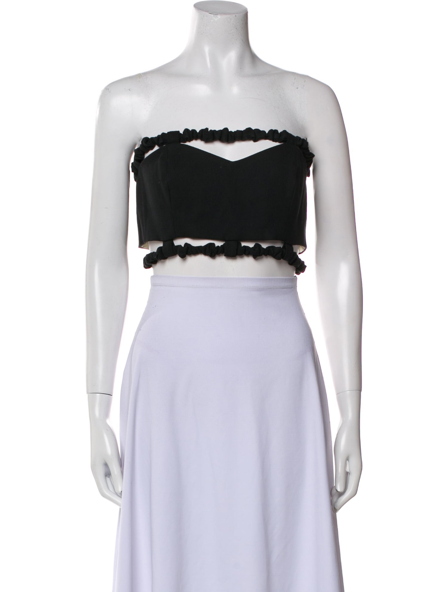 Ganni Strapless Crop Top