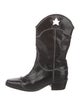 Ganni Leather Western Boots