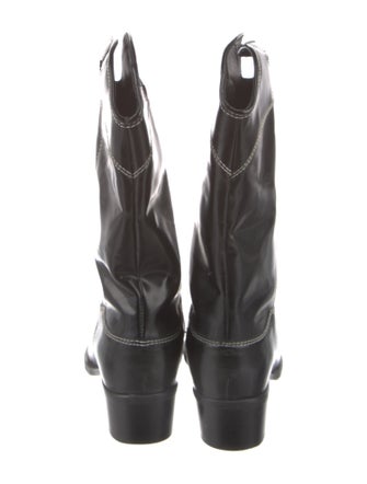 Ganni Leather Western Boots