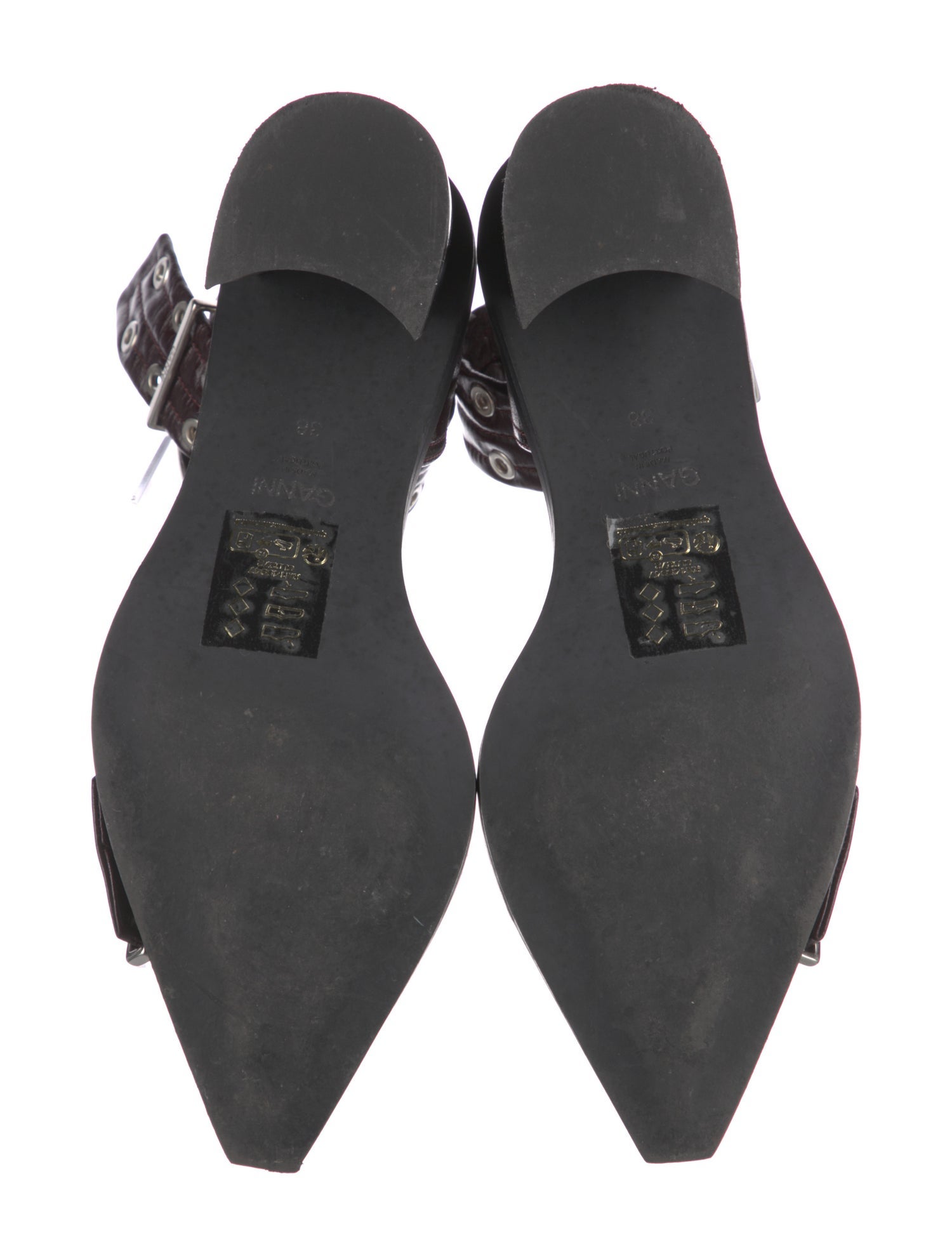 Ganni Leather D'Orsay Pumps