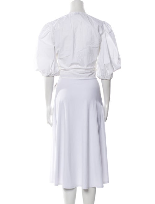 Ganni V-Neck Three-Quarter Sleeve Crop Top