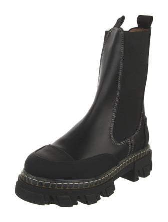 Ganni Leather Chelsea Boots