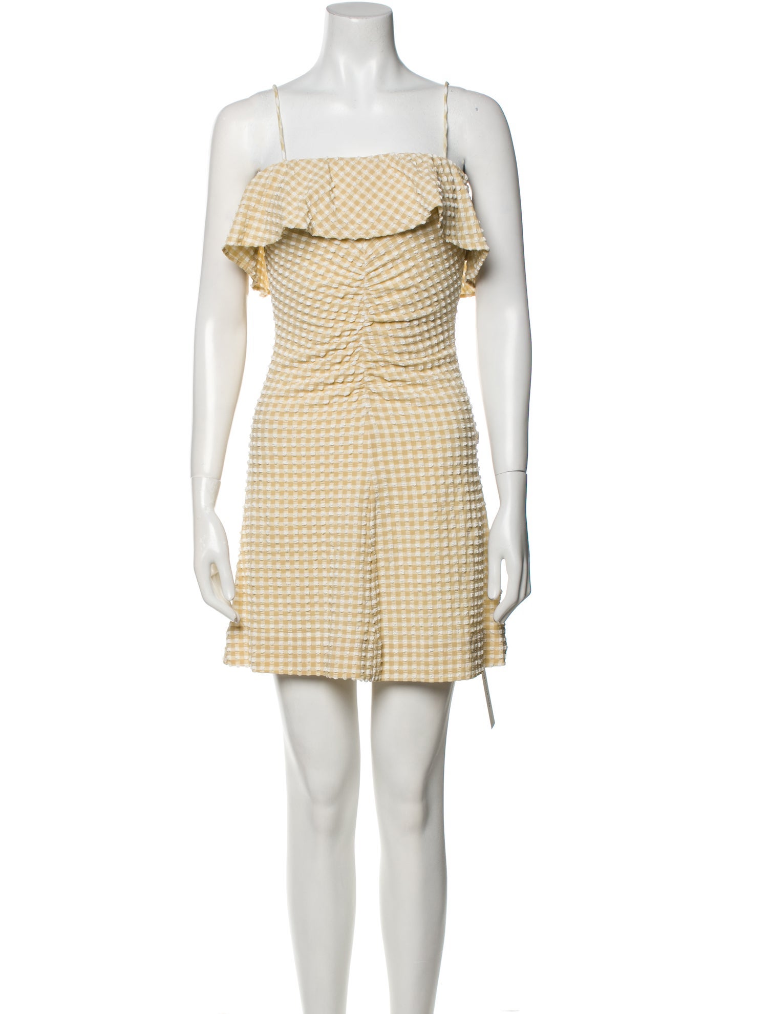 Ganni Plaid Print Mini Dress