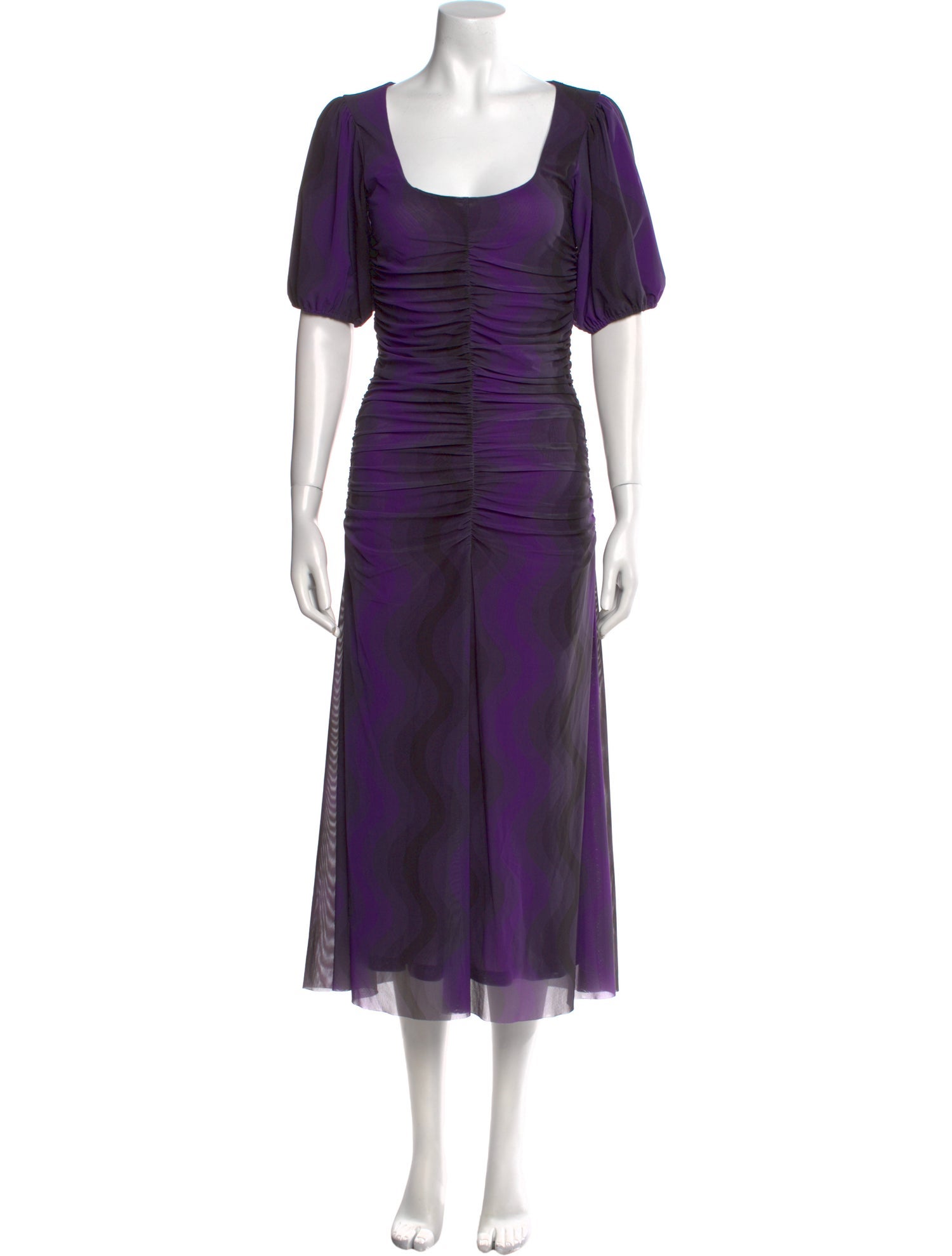 Ganni Scoop Neck Long Dress