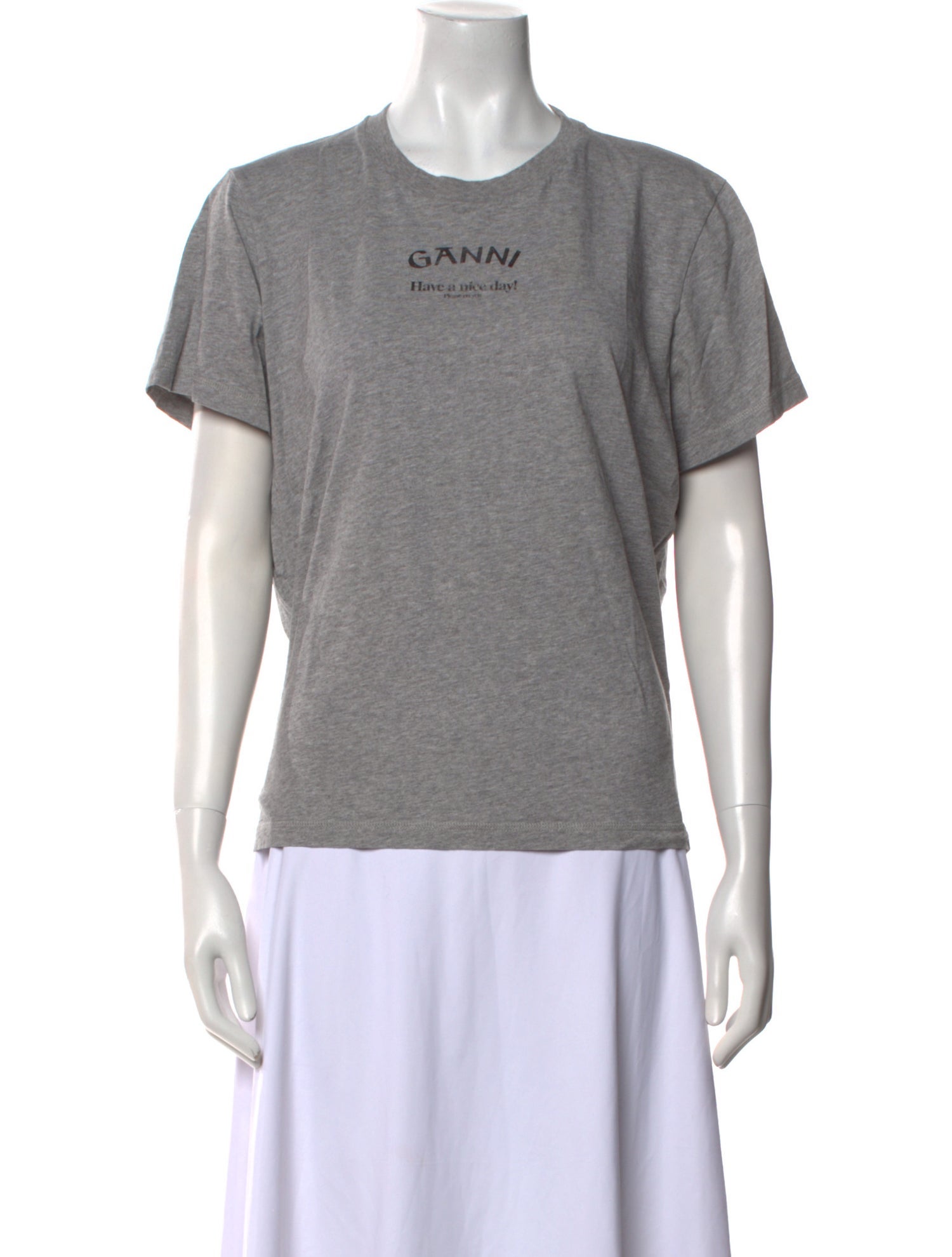 Ganni Graphic Print Crew Neck T-Shirt