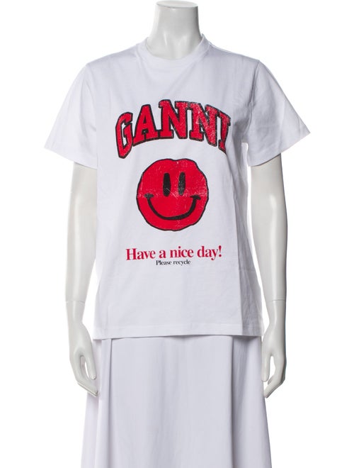 Ganni Graphic Print Crew Neck T-Shirt